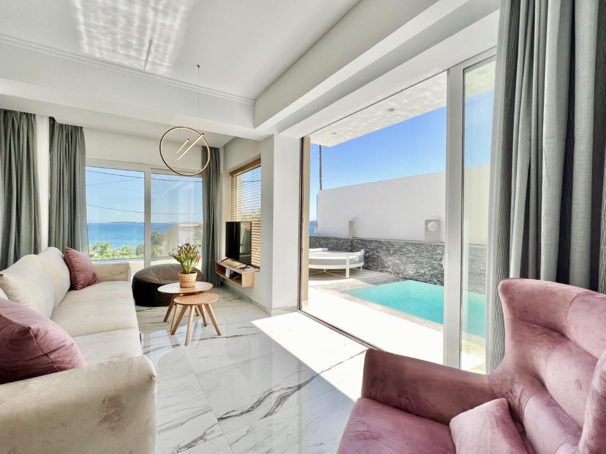 Luxury Villa Barbati Sun With Private Pool By Dadovillas Eksteriør billede