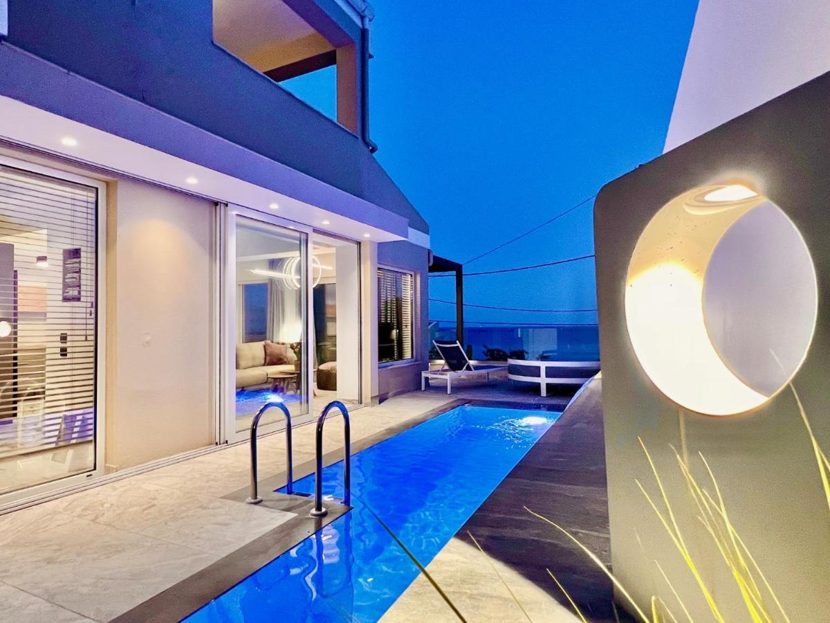 Luxury Villa Barbati Sun With Private Pool By Dadovillas Eksteriør billede