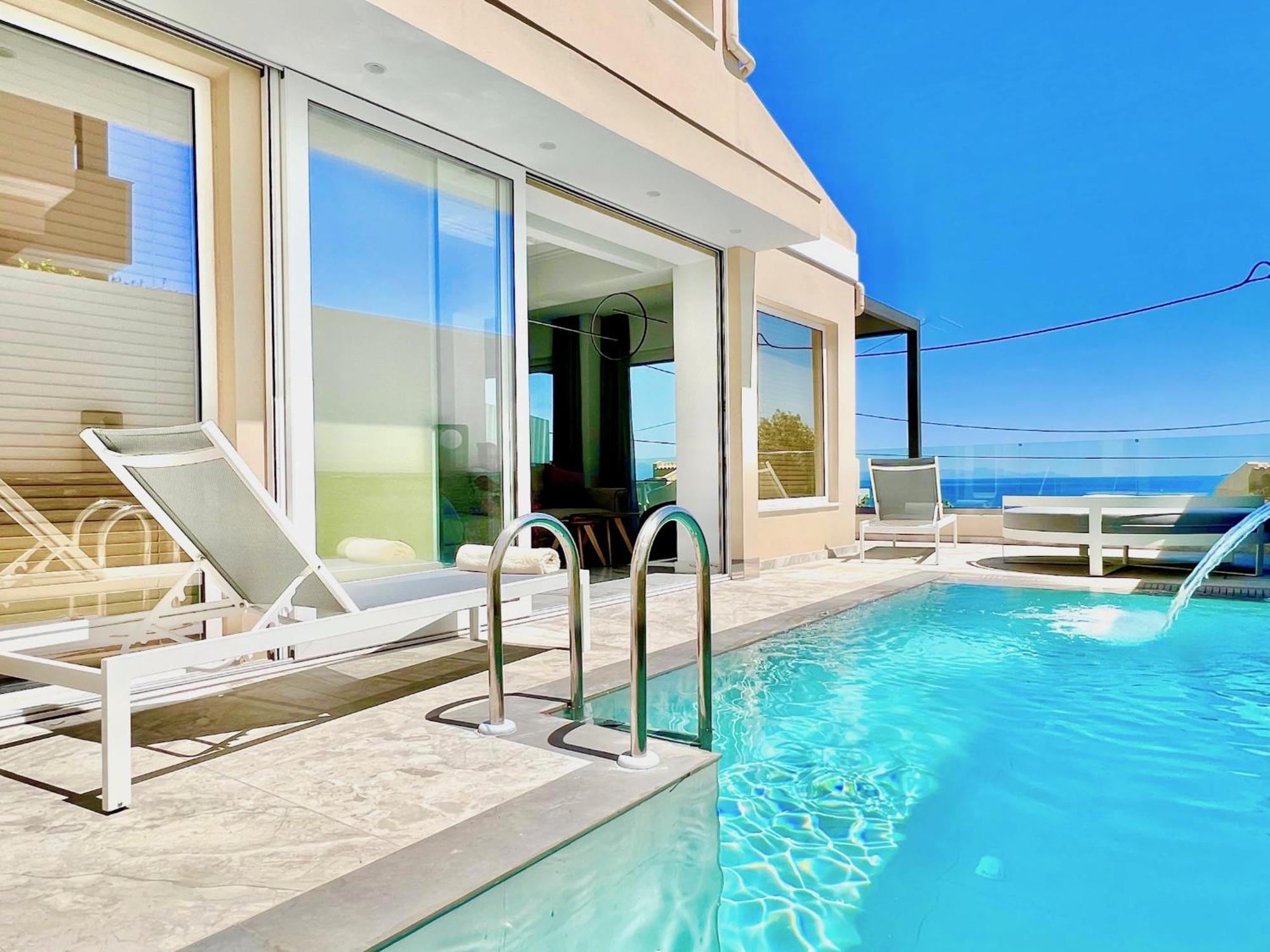 Luxury Villa Barbati Sun With Private Pool By Dadovillas Eksteriør billede